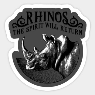 white rhinos Sticker